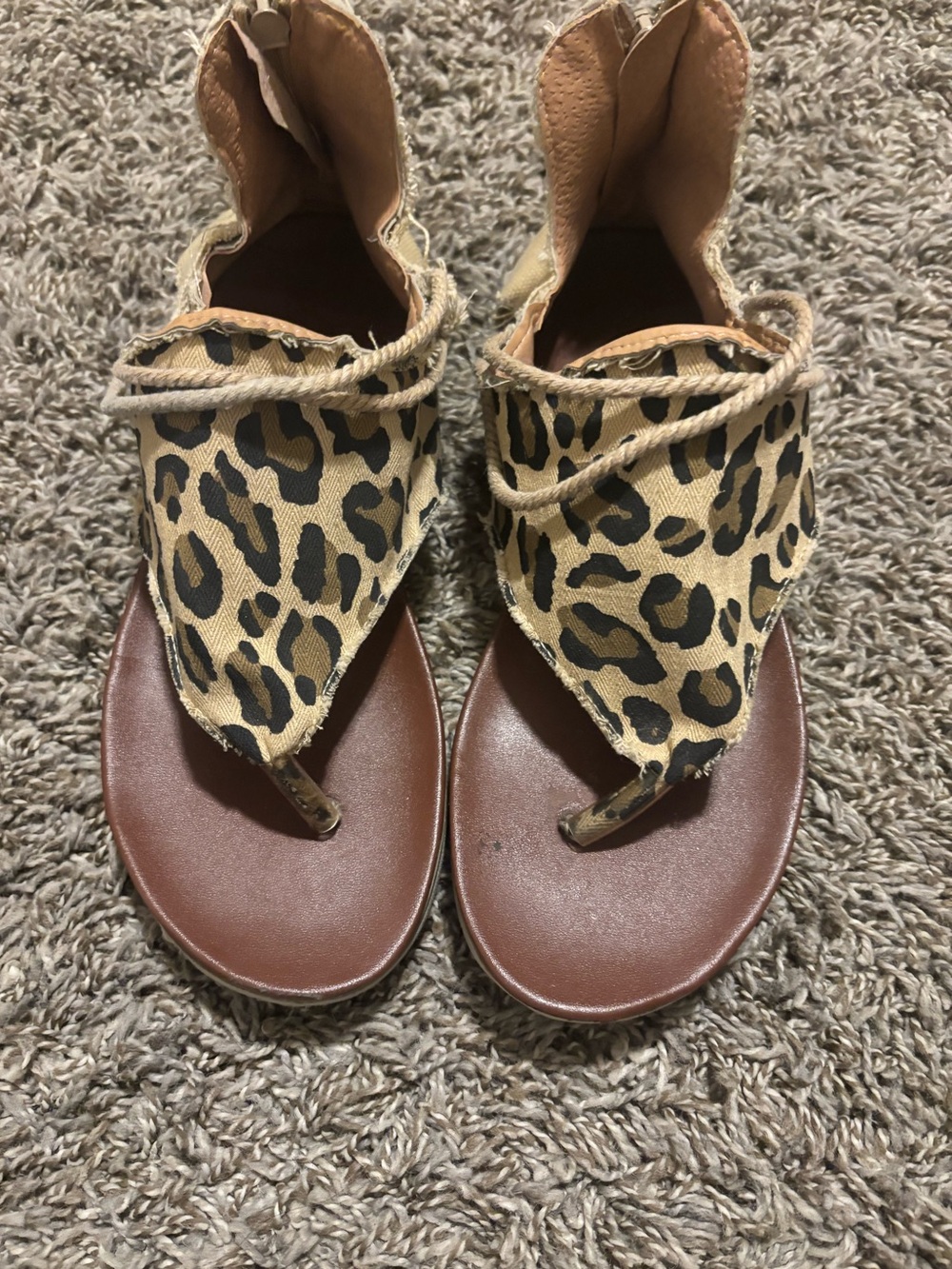 Animal Print Sandal - Leopard Print Tan